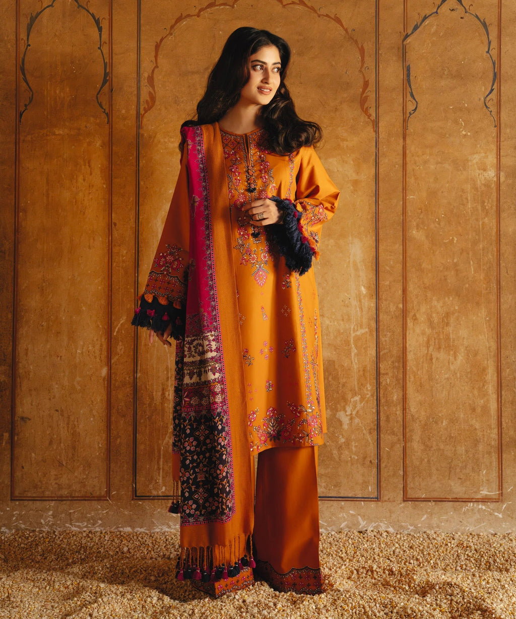 Lawn-3PC Embroidered with Digital Printed Jacquard Dupatta-5126