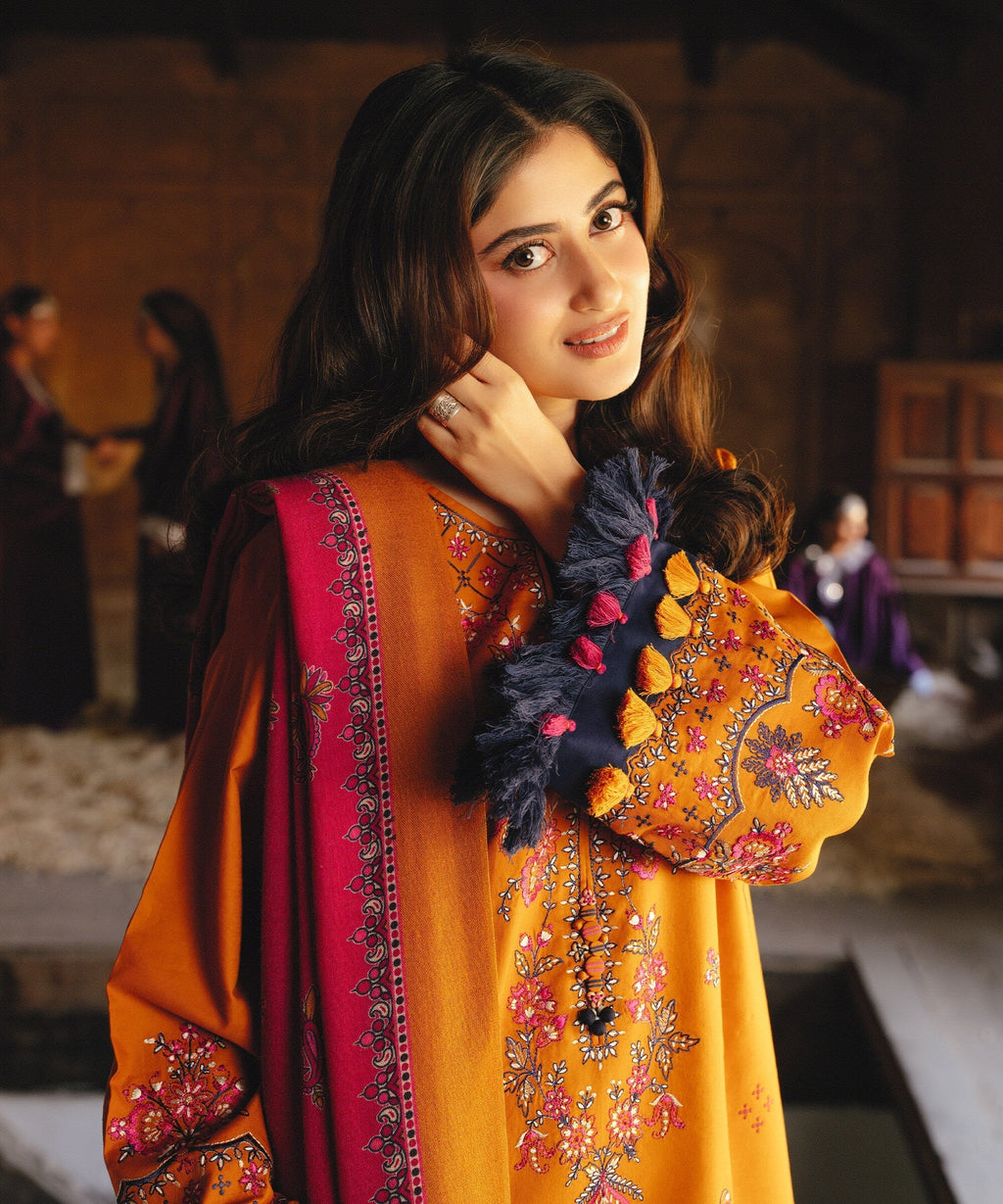 Lawn-3PC Embroidered with Digital Printed Jacquard Dupatta-5126