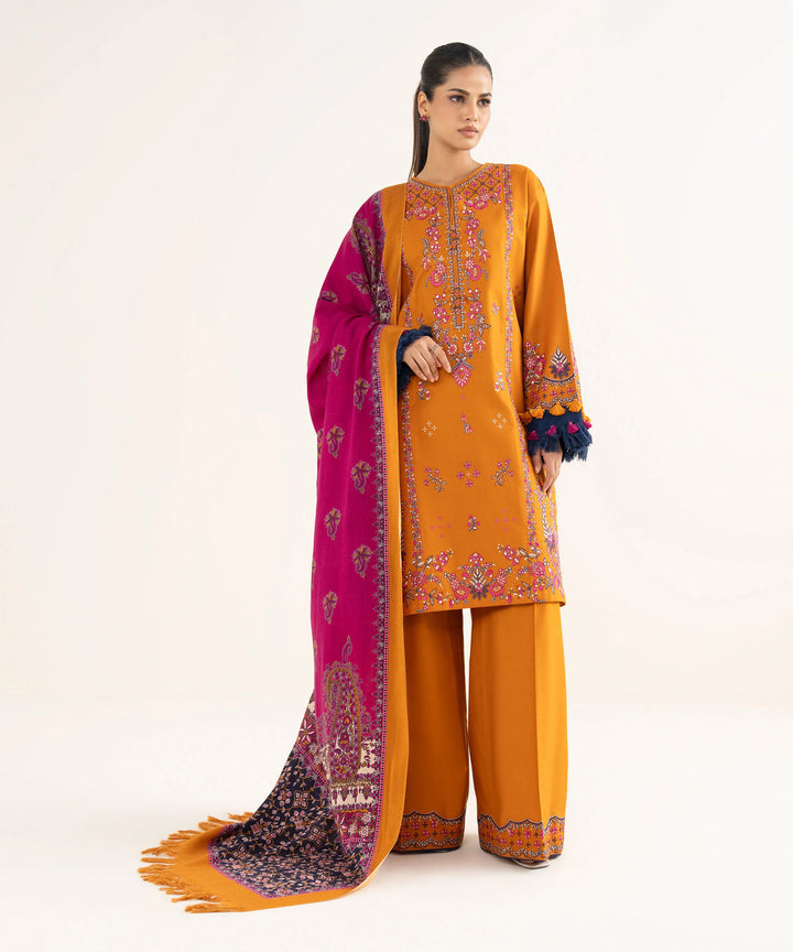 Lawn-3PC Embroidered with Digital Printed Jacquard Dupatta-5126