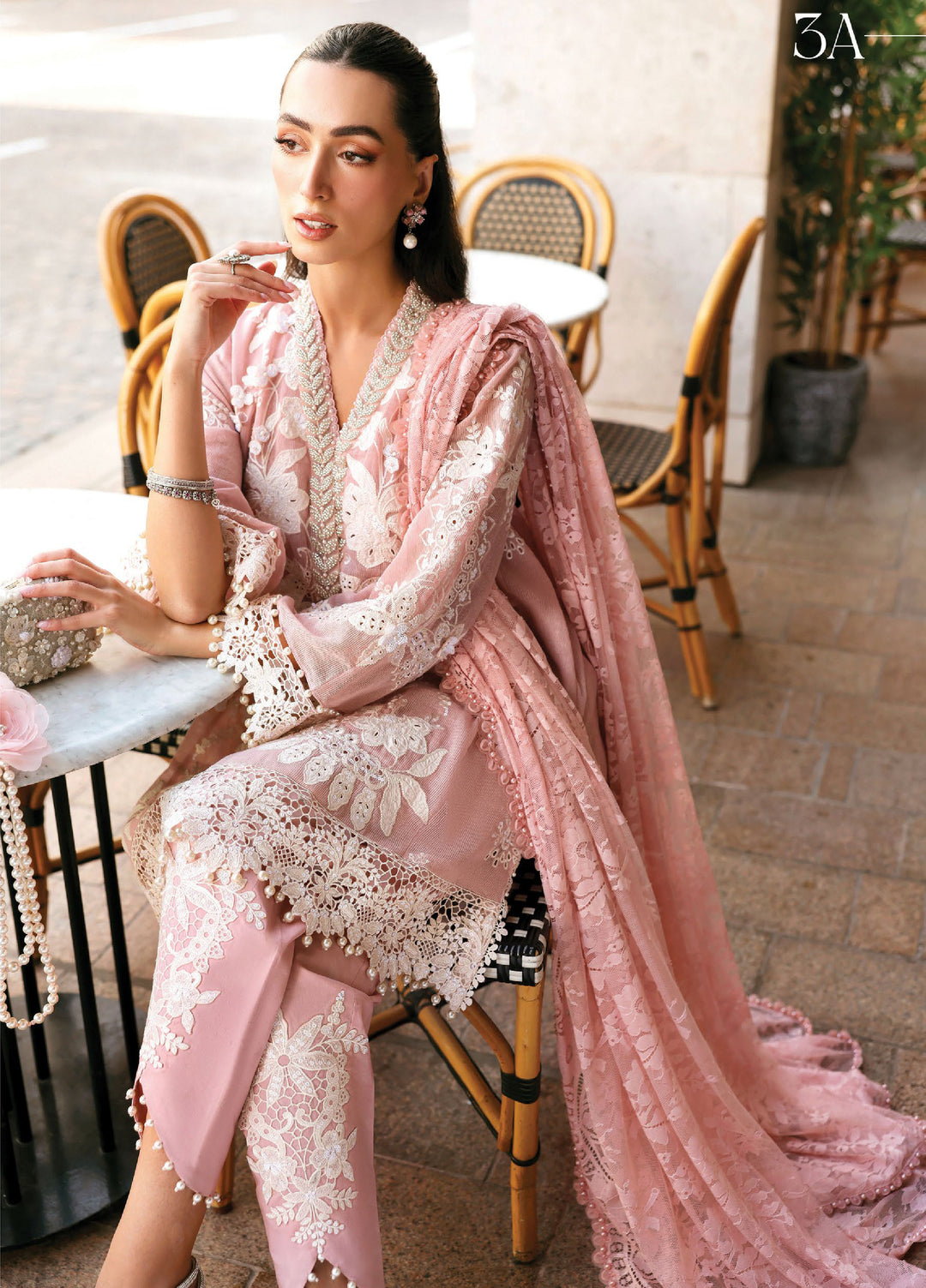 Lawn-3PC Embroidered With Chiffon Digital Printed Dupatta - 5277