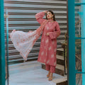 Dhanak-3PC Embroidered Shirt with Digital Printed Wool Shawl - 3330