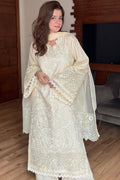 Lawn-3PC Embroidered Shirt With Organza Embroidered Dupatta-5307