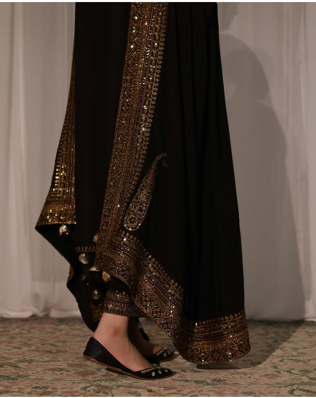 Lawn-3PC Embroidered Shirt with Organza Sequins Embroidered Dupatta- 5135
