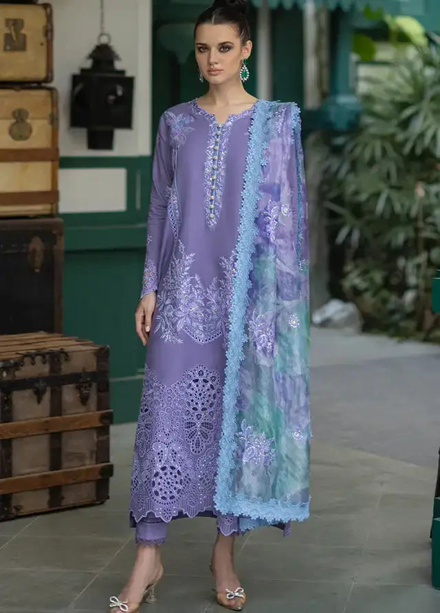 Lawn-3PC Embroidered Shirt with Digital Printed Jacquard Dupatta - 5212