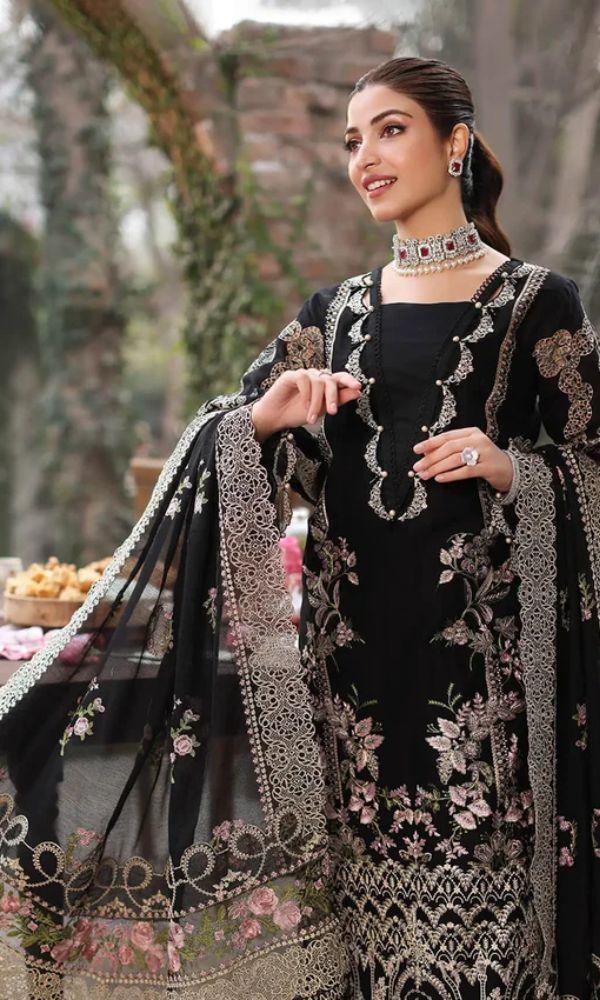 Lawn-3PC Embroidered With Organza Embroidered Dupatta-5311