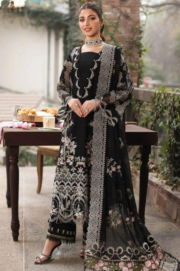 Lawn-3PC Embroidered With Organza Embroidered Dupatta-5311