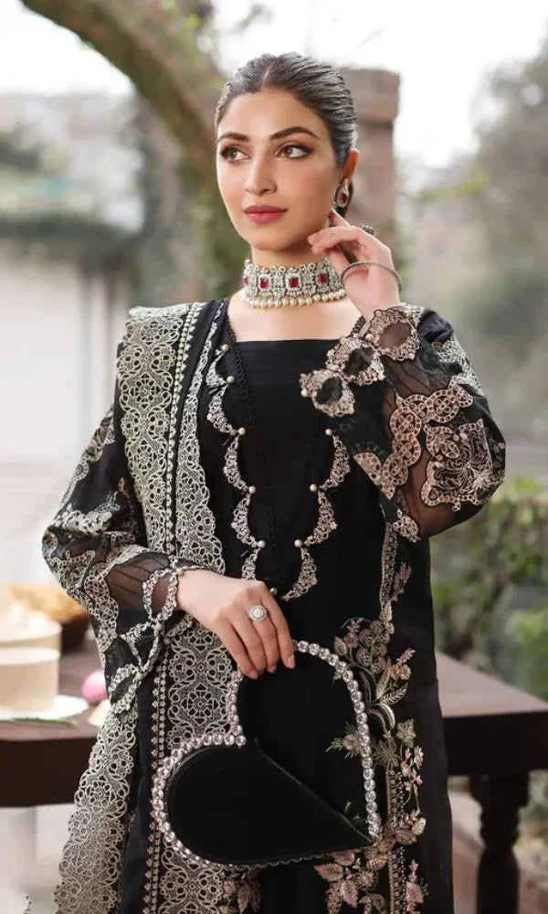 Lawn-3PC Embroidered With Organza Embroidered Dupatta-5311